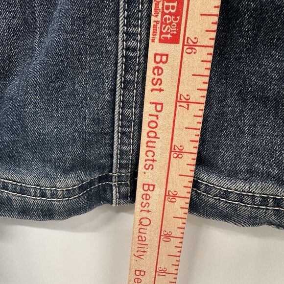 Catherines Studded Denim Jacket Plus Sz 4X Embellished Button Up Shacket Sparkly - Picture 9 of 11